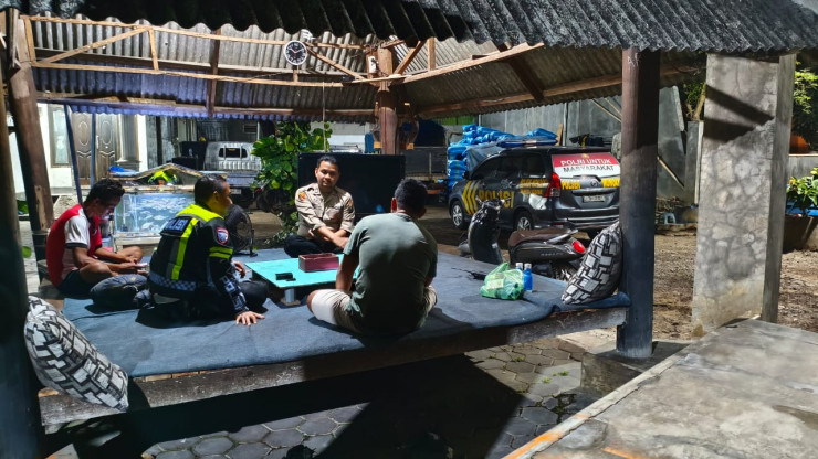 Polsek Wonoayu Ajak Warga Giatkan Poskamling Guna Cegah Gangguan Kamtibmas